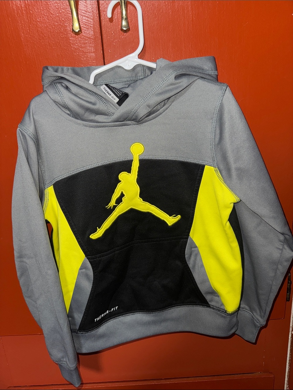 Jordan Gray, Black & Yellow Boys' Hoodie with Jumpman Logo